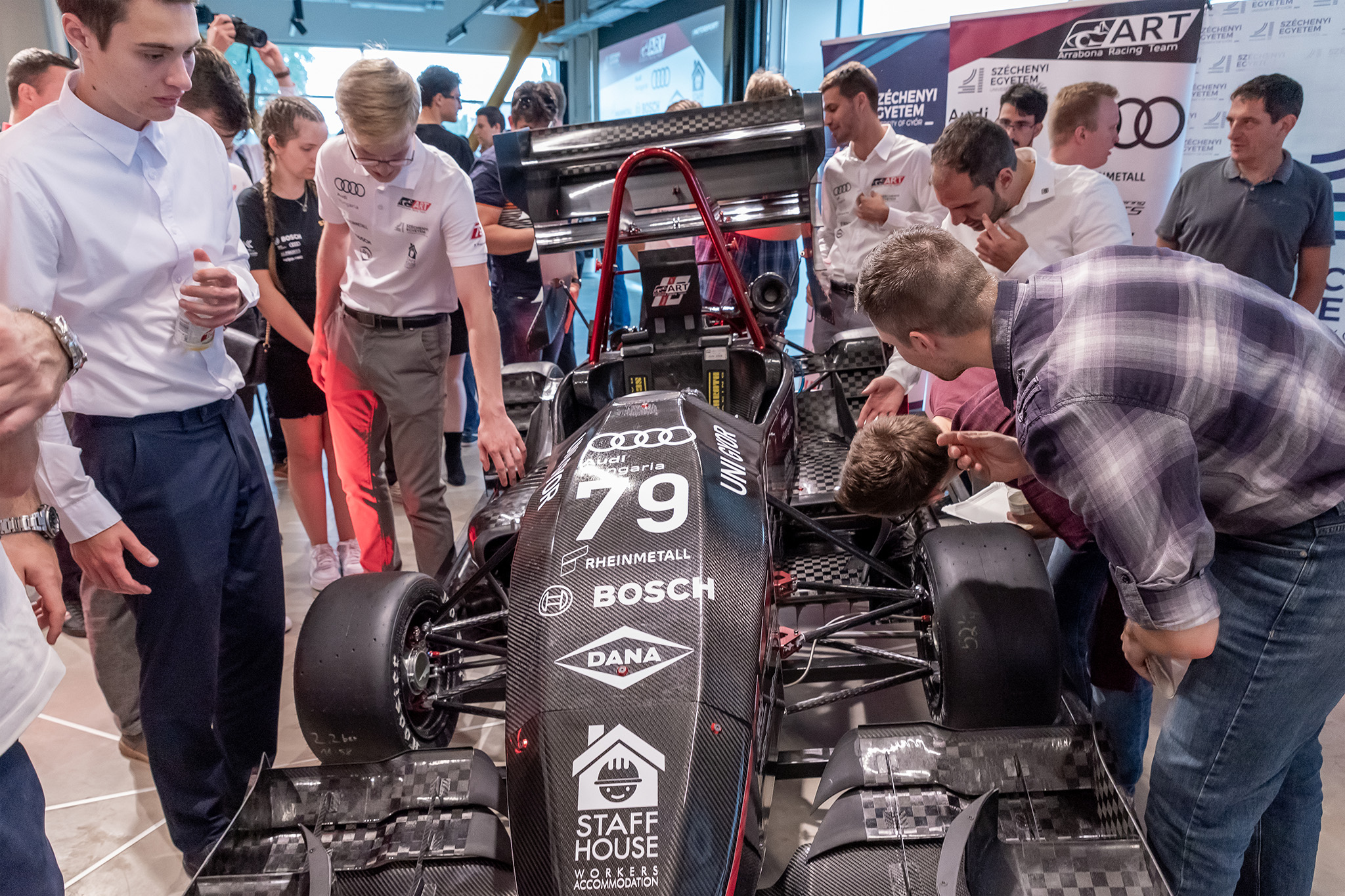 After the presentation, everyone was able to see the team's car