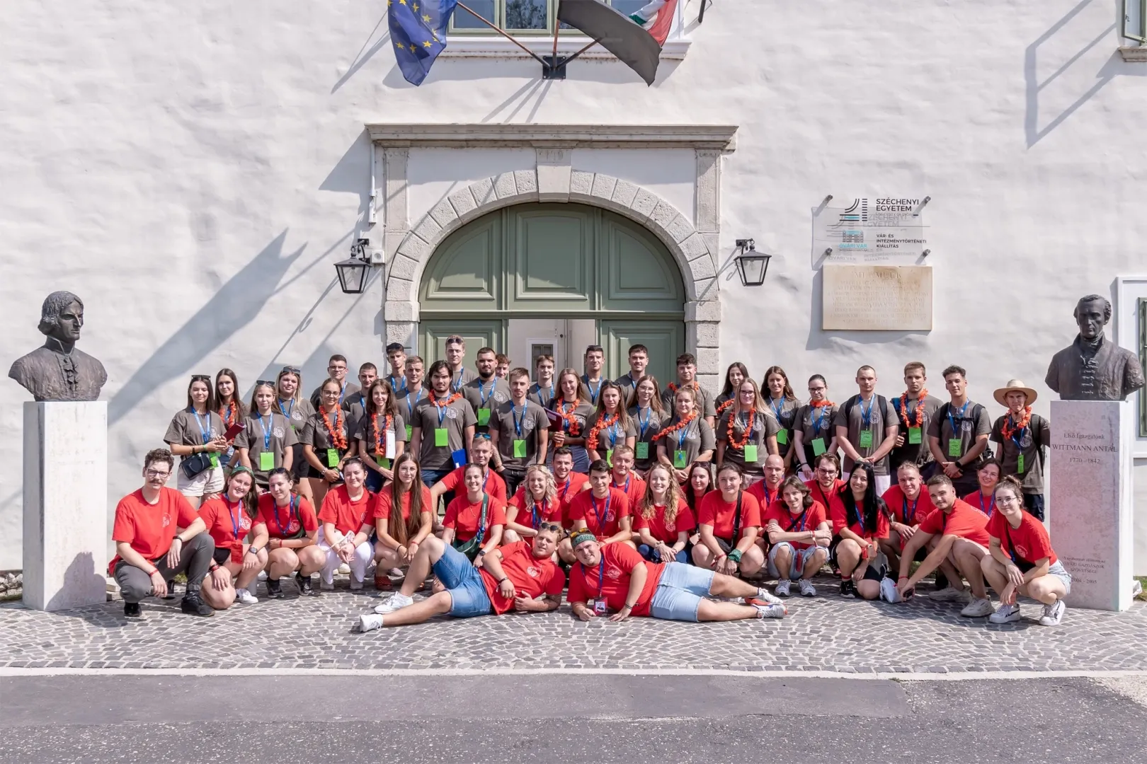 Group photos of the participants of the Freshers’ Week and the Welcome Camp in Mosonmagyaróvár. More than 1,000 people, including international and senior students, take part in the events.