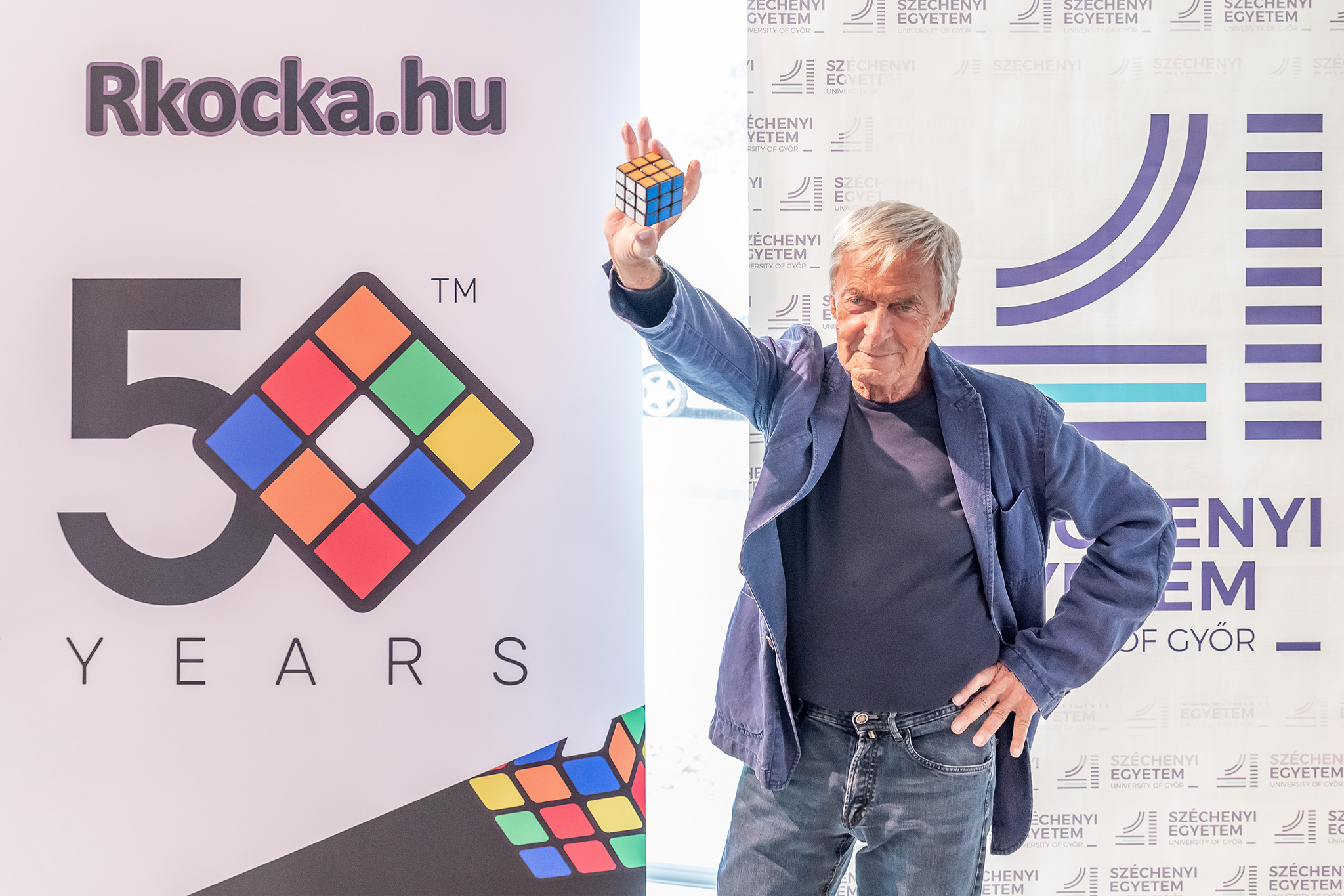 SZE Celebrates 50th Anniversary of Rubik's Cube with Ernő Rubik at Győr's Innovation Park