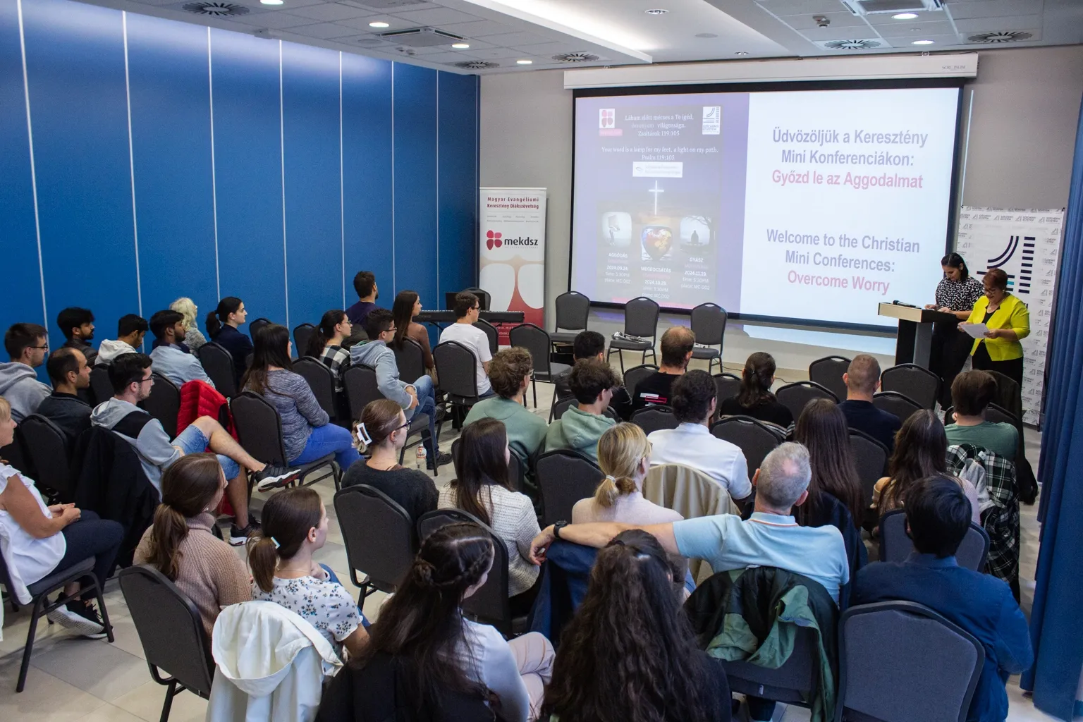 The programme was well attended, with almost fifty people attending the event at the Management Campus of Széchenyi István University (Photo: Márton Horváth)