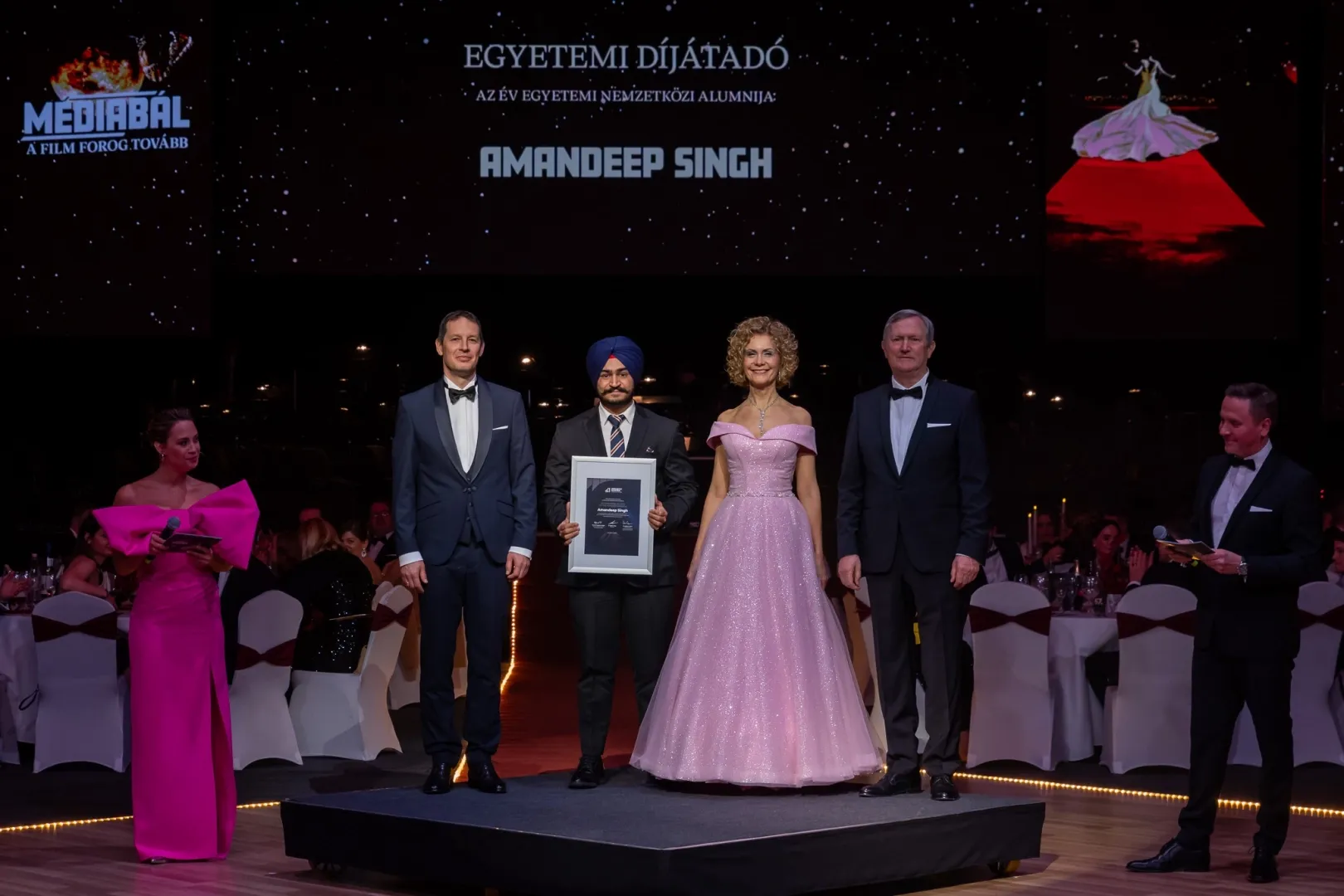 The International Alumnus of the Year 2024 Award was shared by two recipients: Guo Shaofeng from China and Amandeep Singh from India. (Photos: András Adorján)