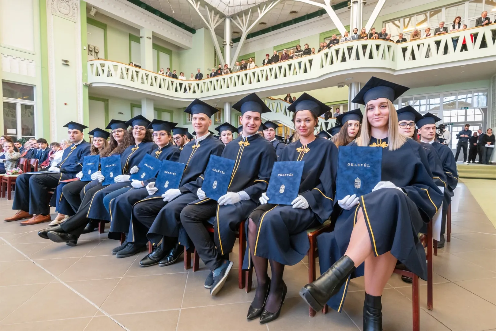 The graduates received their diplomas, beaming with pride and joy (Photo: András Adorján)