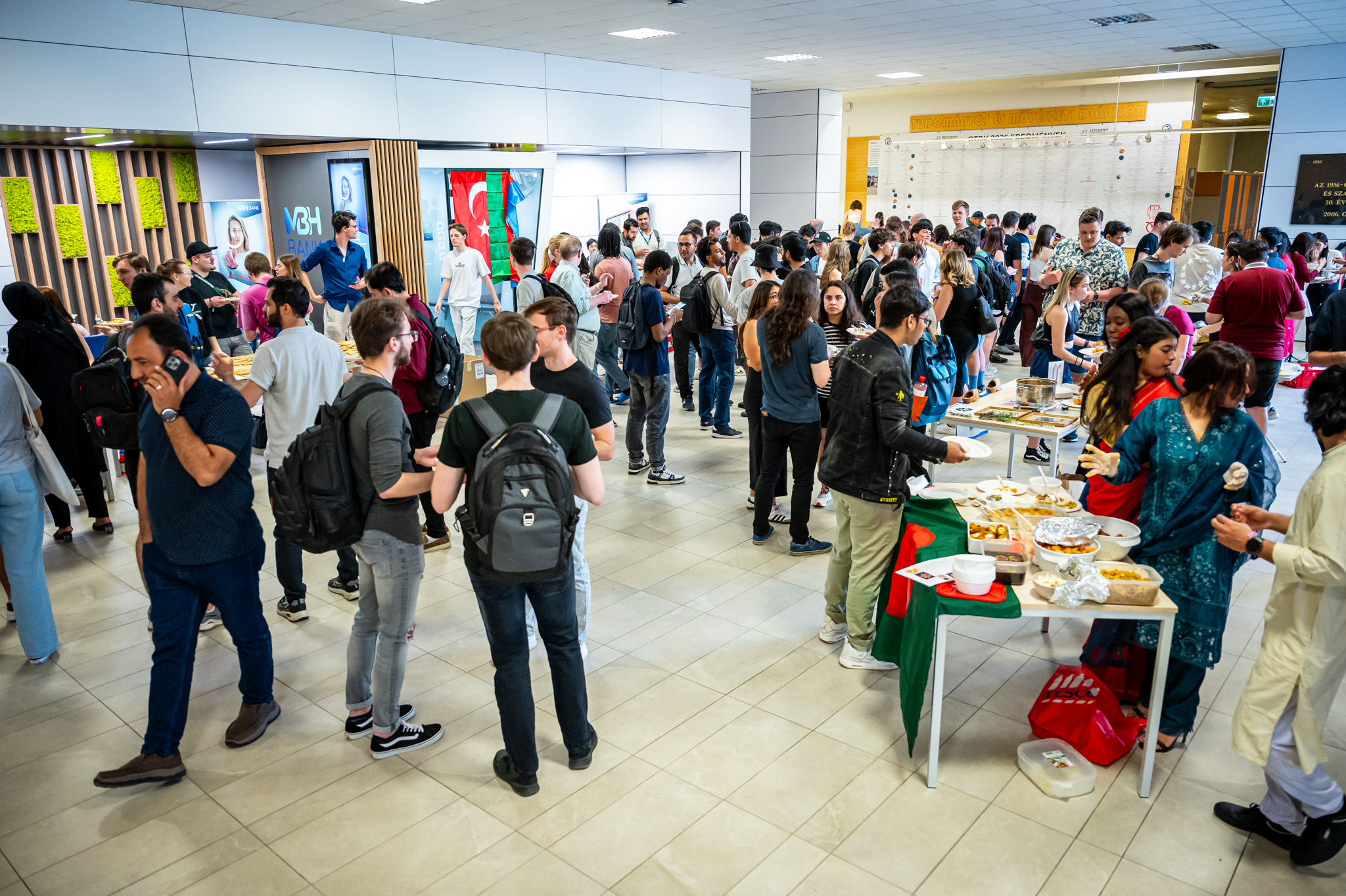 International Students once again showcased culinary specialities from their home countries in the Atrium (Photos: András Adorján, Máté Dudás, Bettina Korinek, Gergely Nagy)
