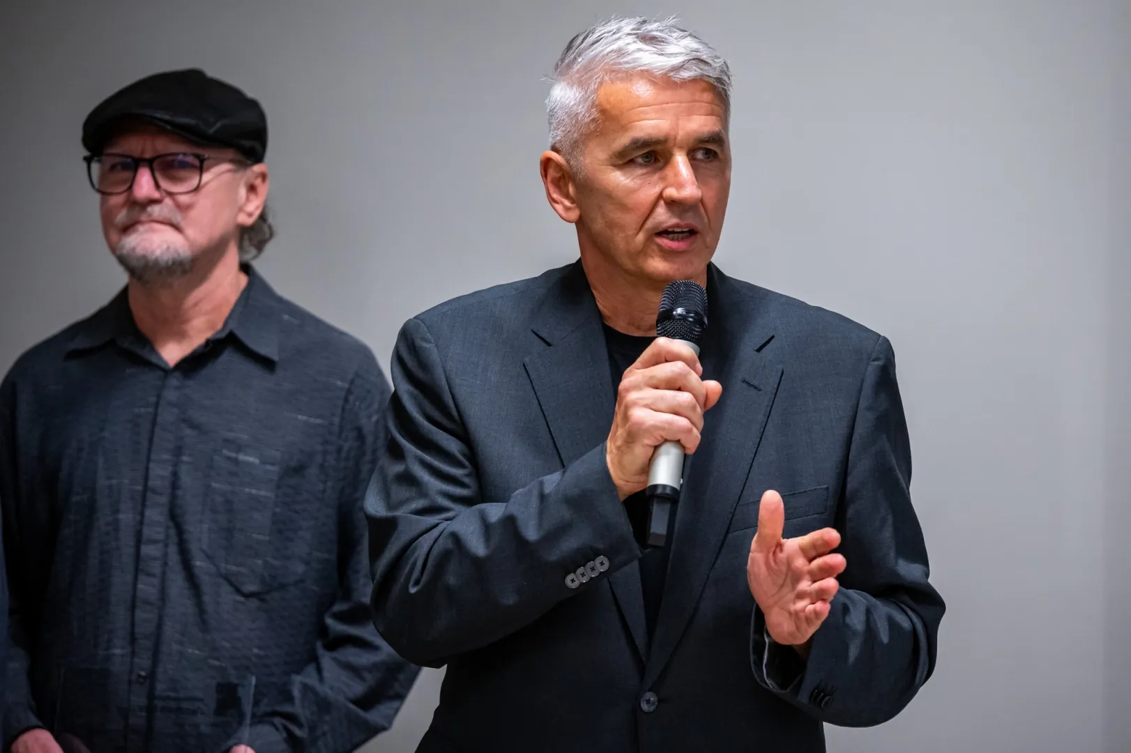 The biennale was initiated by Zoltán Halasi, Ferenczy Noémi Award-winning graphic artist and Associate Professor at the Department of Graphic Design of Széchenyi István University (Photo: Máté Dudás)