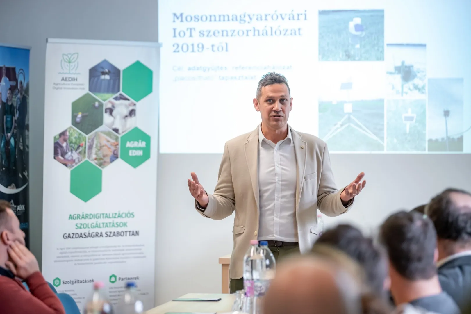 Dr Gergely Teschner, Associate Professor, reported on the development employing cutting-edge technologies to support farmers (Photo: András Adorján)