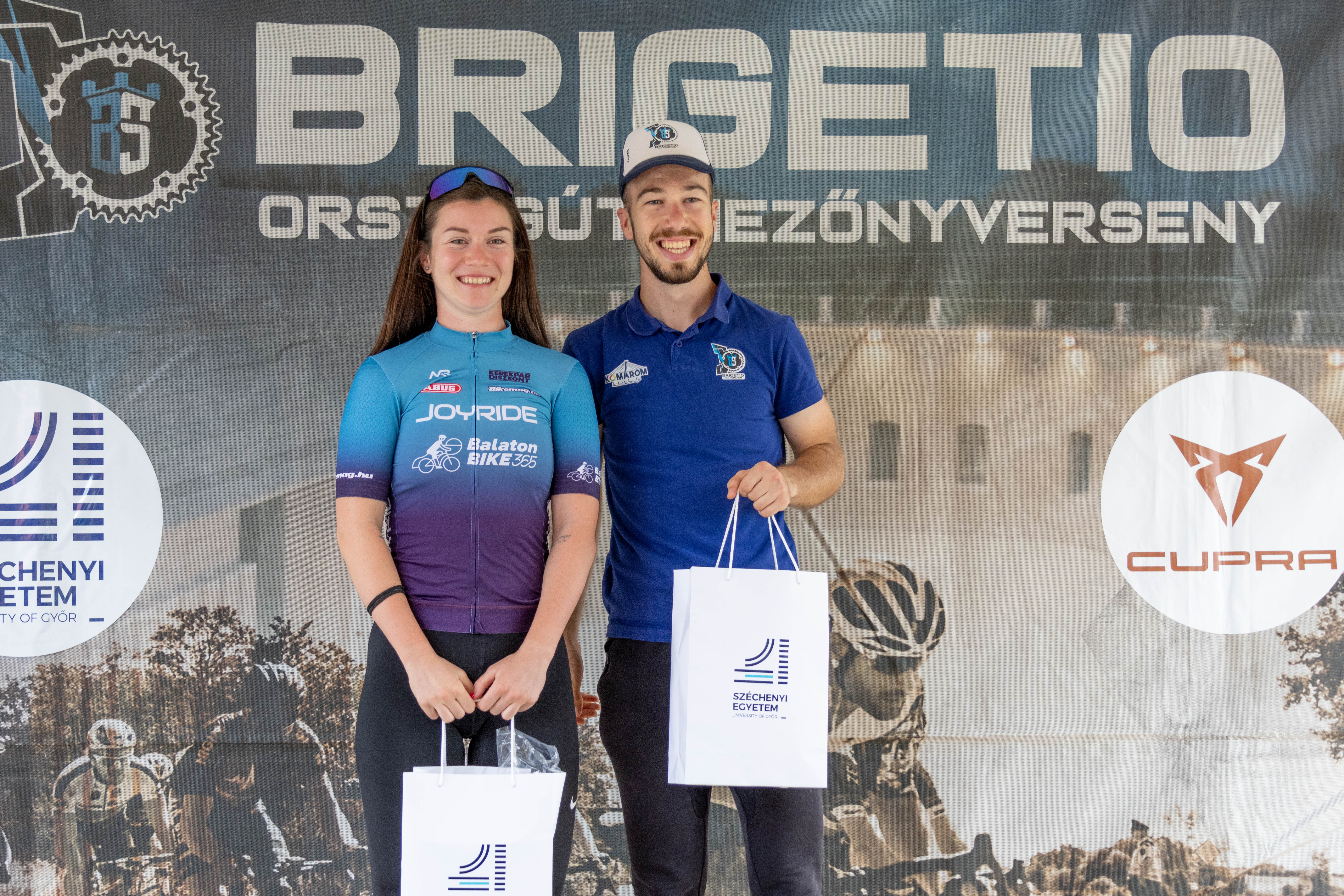 The two special award winners of the competition were Adrienn Punk, a former student of the University, and Péter Héregi Jr, a current student (Photo: Mariann Rovács