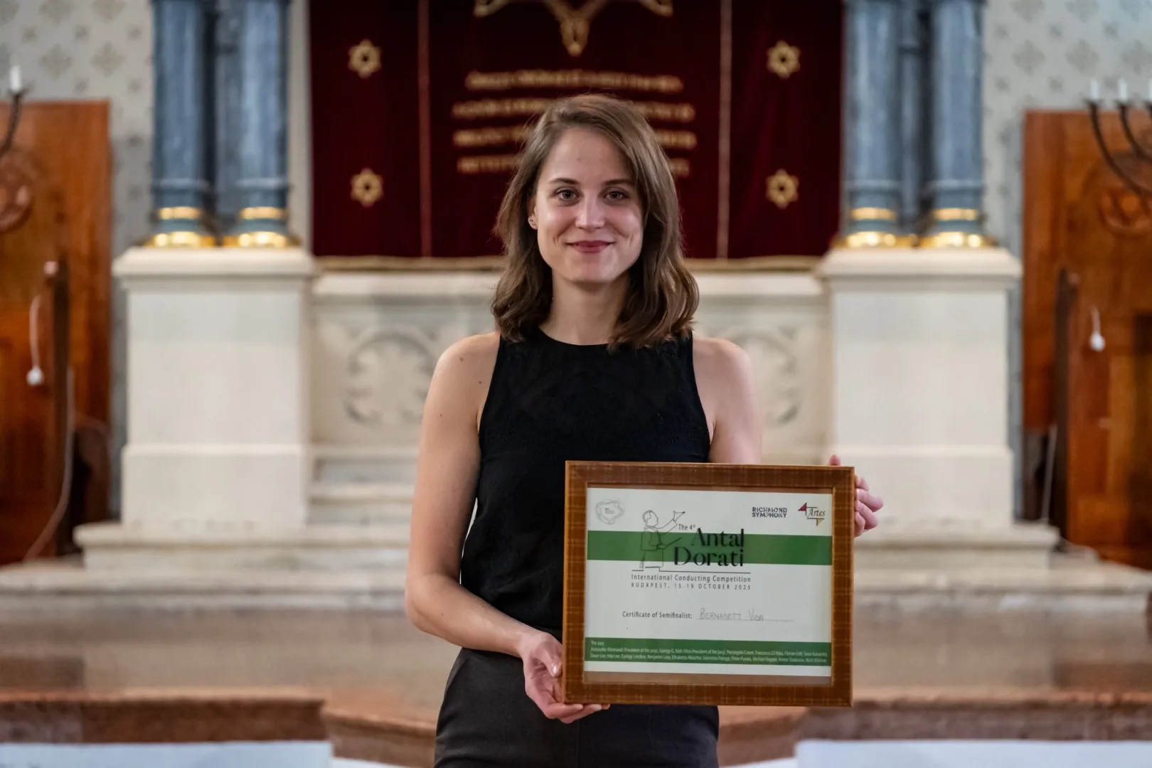 Bernadett Vida, second-year orchestral conducting master’s student at Széchenyi István University, reached the top six in the 4th Antal Dorati International Conducting Competition (Photo: Máté Dudás)