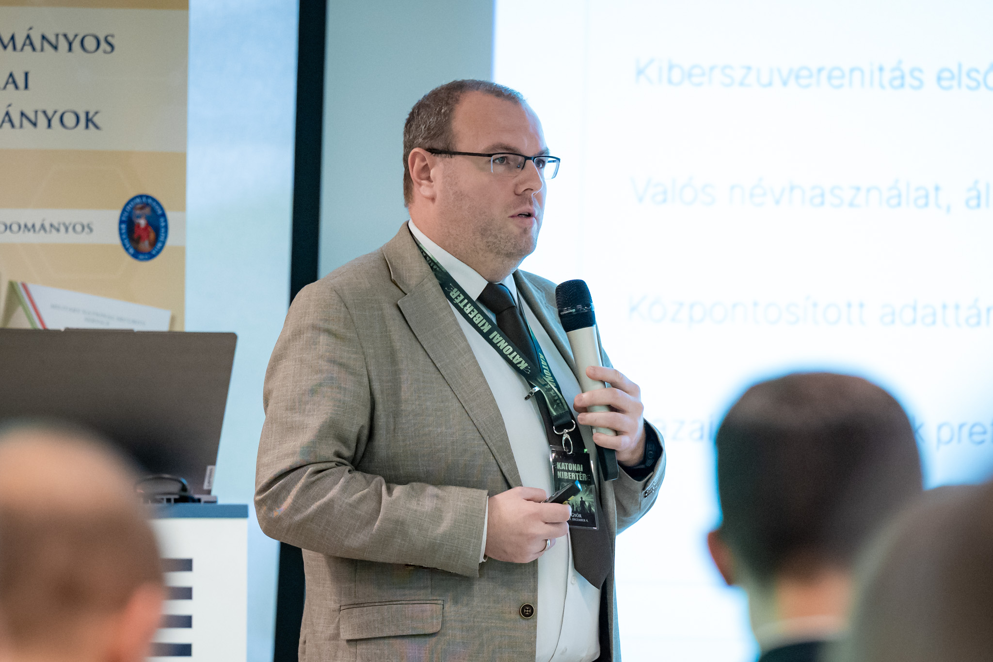 Among the speakers was Dr Roland Kelemen, Head of the Department of Modern Technology and Cybersecurity Law at Széchenyi István University. (Photo: Máté Dudás)