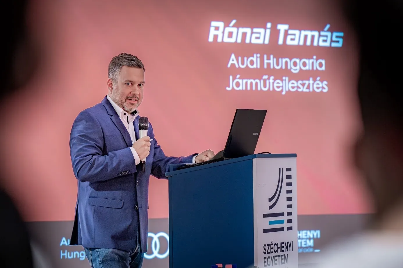 Audi has a long-standing tradition in motorsport and will also begin its participation in Formula 1 in 2026, Tamás Rónai reminded the audience