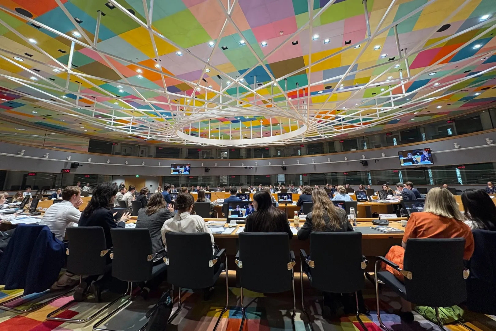 University students from the Member States held discussions over two days, just like real EU officials (Photo: Fanni Kiss)