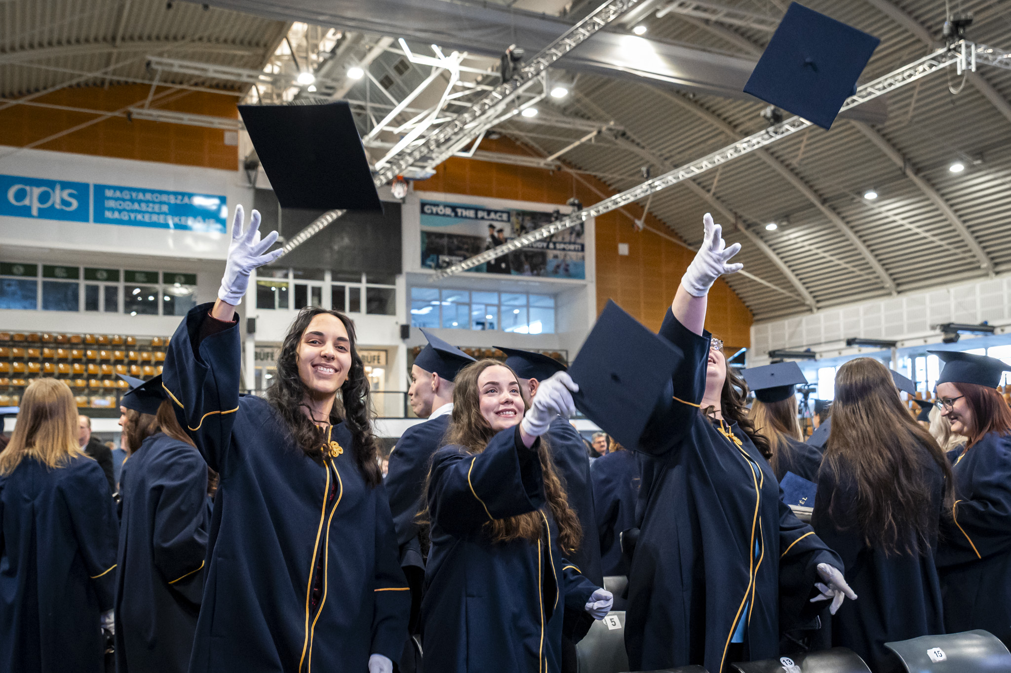 The graduates of three faculties of Széchenyi István University celebrated together at the joint graduation ceremony (Photo: Gergely Nagy)