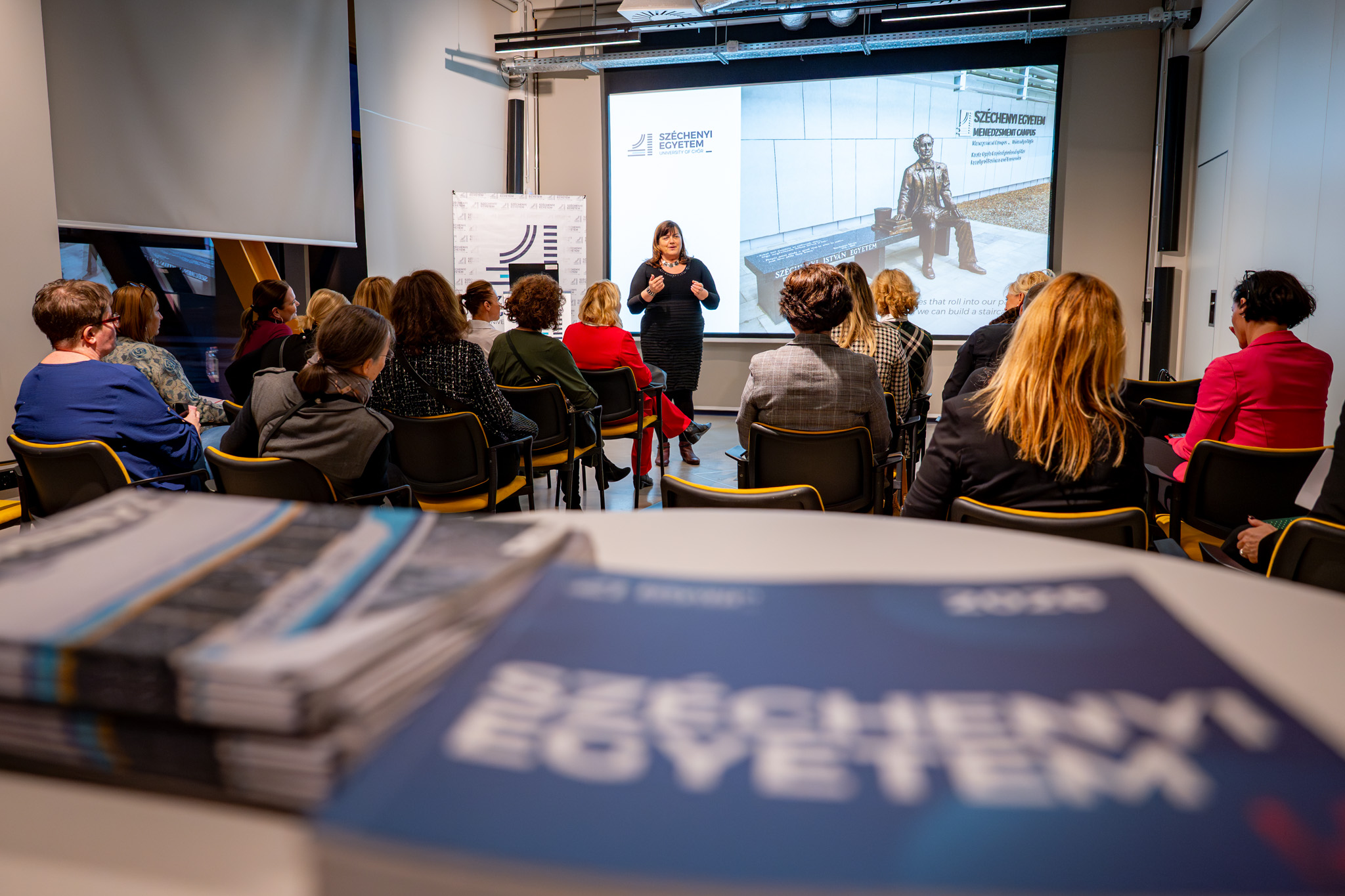 At the most recent event of the Győr-Moson-Sopron County Chamber of Commerce and Industry’s Women Leaders’ Club, Dr Eszter Lukács, Vice-President for International Affairs and Strategic Relations at Széchenyi István University, also delivered a presentation (Photo: András Adorján)
