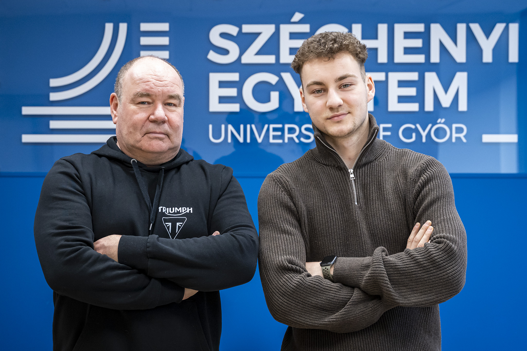 The father-and-son rally pair, Péter Faltusz and Dávid Faltusz, are joining Széchenyi István University in pursuit of ambitious goals (Photo: Máté Dudás)