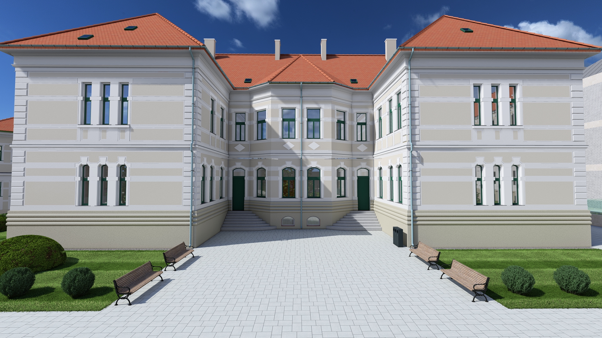 The visual designs clearly show that Széchenyi István University is creating modern buildings at the MedTech Health Technology Campus while preserving the values of the past during the second phase of development