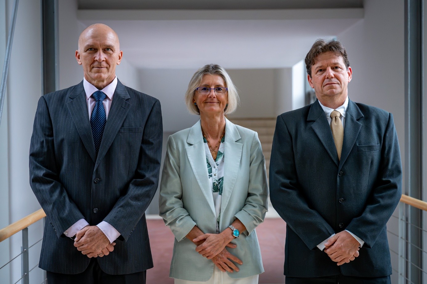 Csaba Tóth-Nagy (Audi Hungaria Faculty of Engineering), Szilvia Boros (Faculty of Health and Sports Sciences), and István Árpád Harmati (Albert Kázmér Faculty of Mosonmagyaróvár). (Photo: András Adorján)