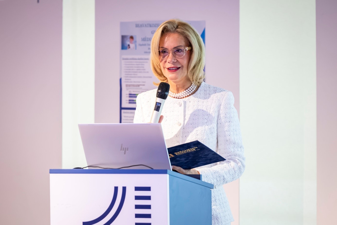Professor Dr Eszter Lukács, Vice President for International and Strategic Relations at Széchenyi István University, emphasised the institution's responsibility towards younger generations. (Photo: Máté Dudás)